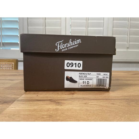 Florsheim Men's Postino Plain Toe Velvet Slip On Black Size 11 NIB - Picture 12 of 13